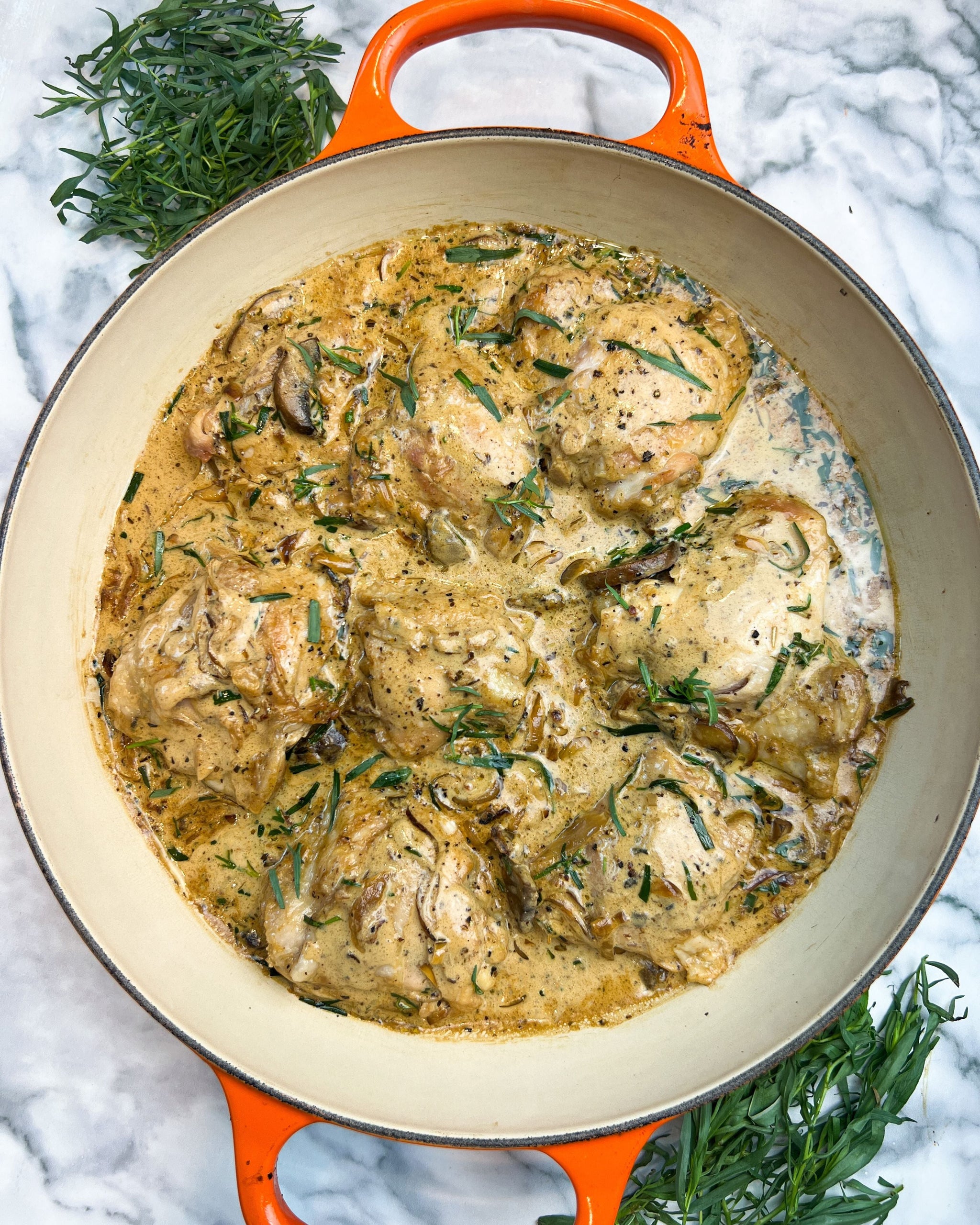 One Pan Creamy Tarragon Chicken