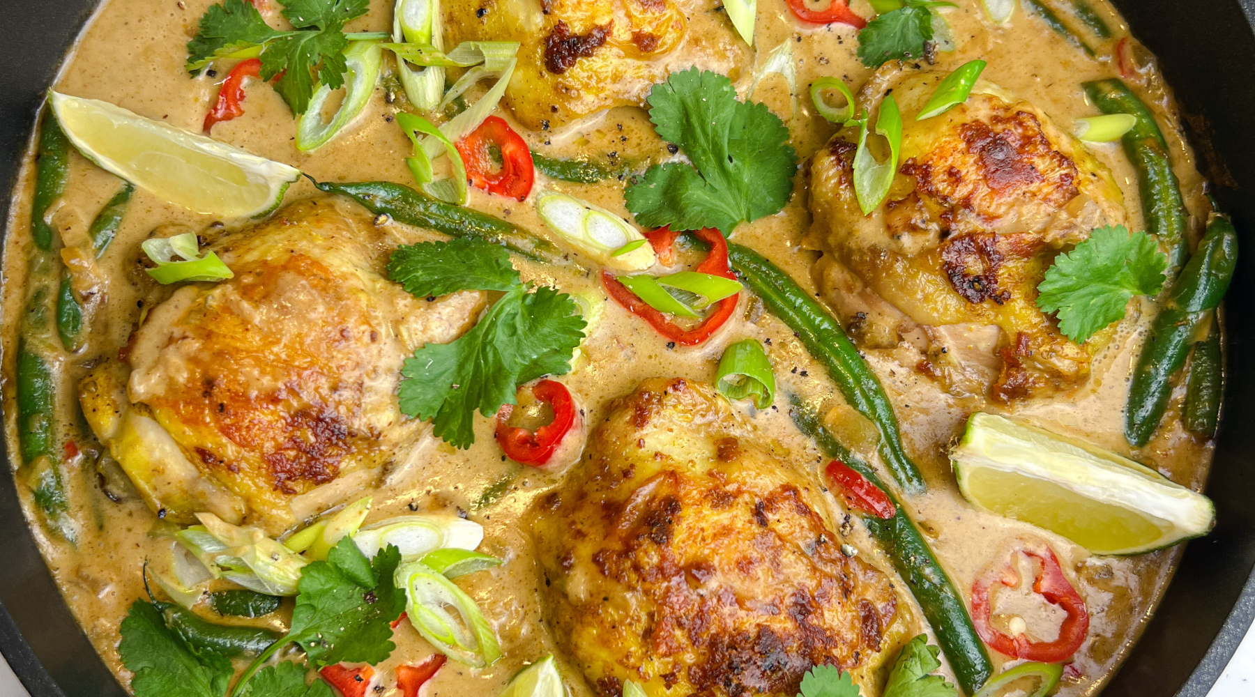 Fragrant Thai Green Curry One Pot with sticky rice