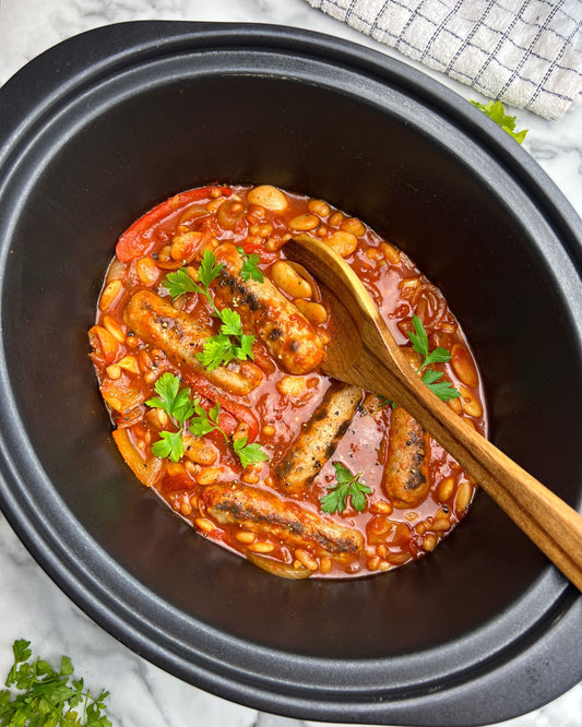 Slow Cooker Smokey Cowboy Bean & Sausage Stew (Slow Cooker Club Exclusive)