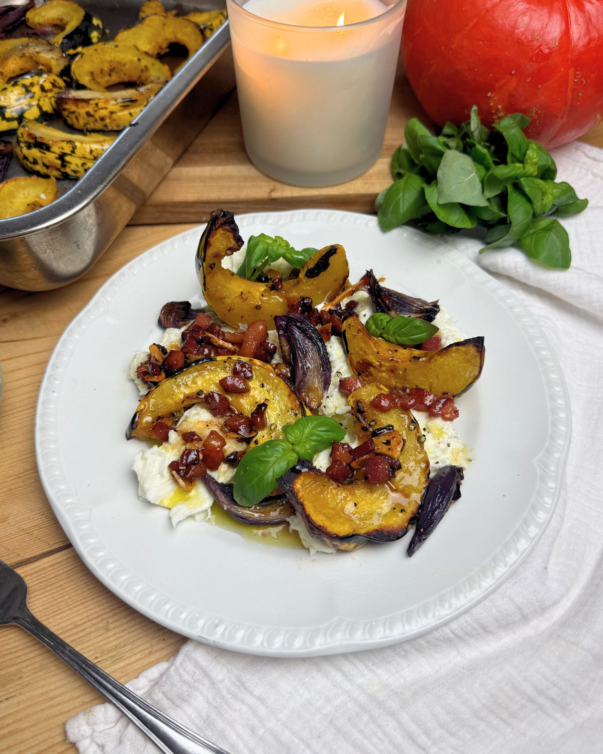 You can customize this layout here -> Customize the layout Skip to content 👉 GET EXCLUSIVE RECIPES EVERY MONTH ✉️  Archer Kitchen Log in Cart  Roasted Pumpkin, Mozzarella & Crispy Pancetta