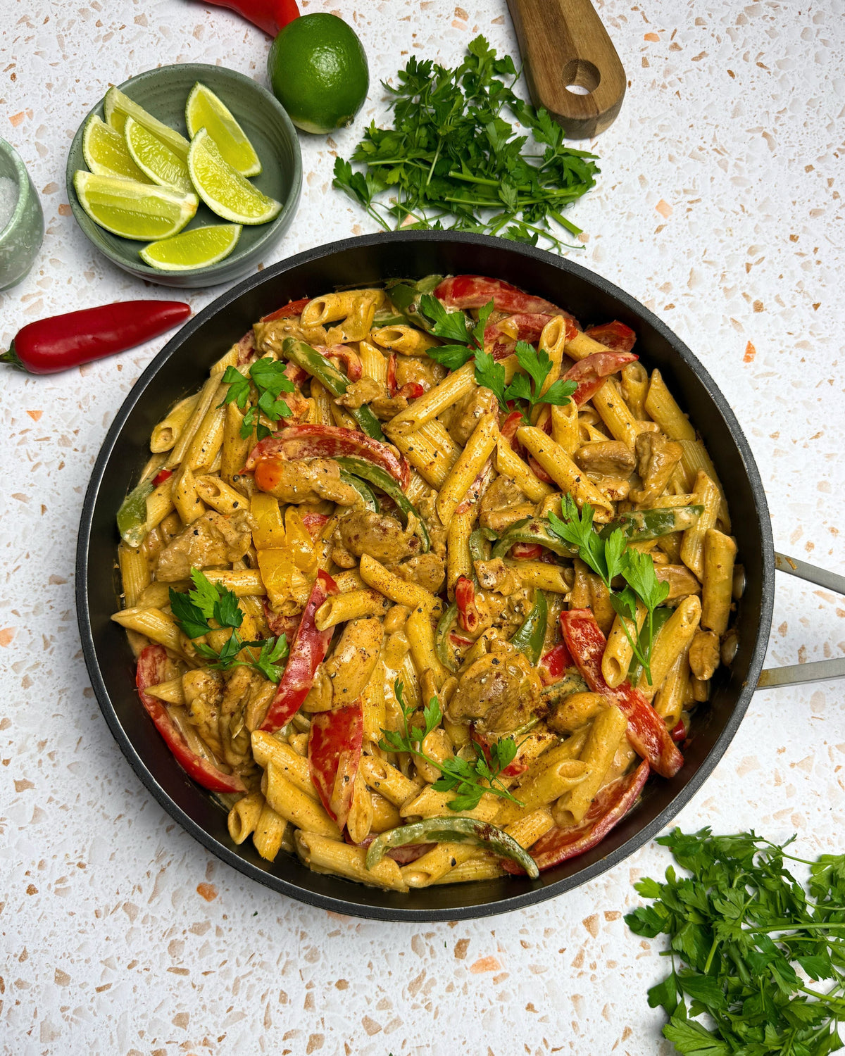 Creamy Fajita Chicken Pasta