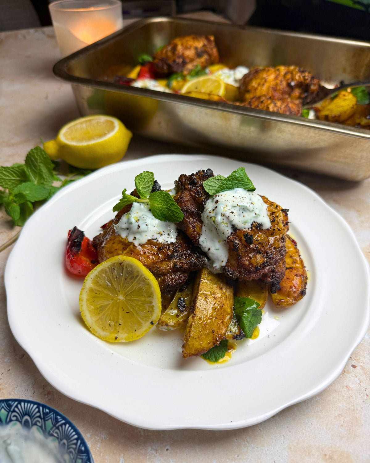 Indian Spiced Chicken & Potato Traybake