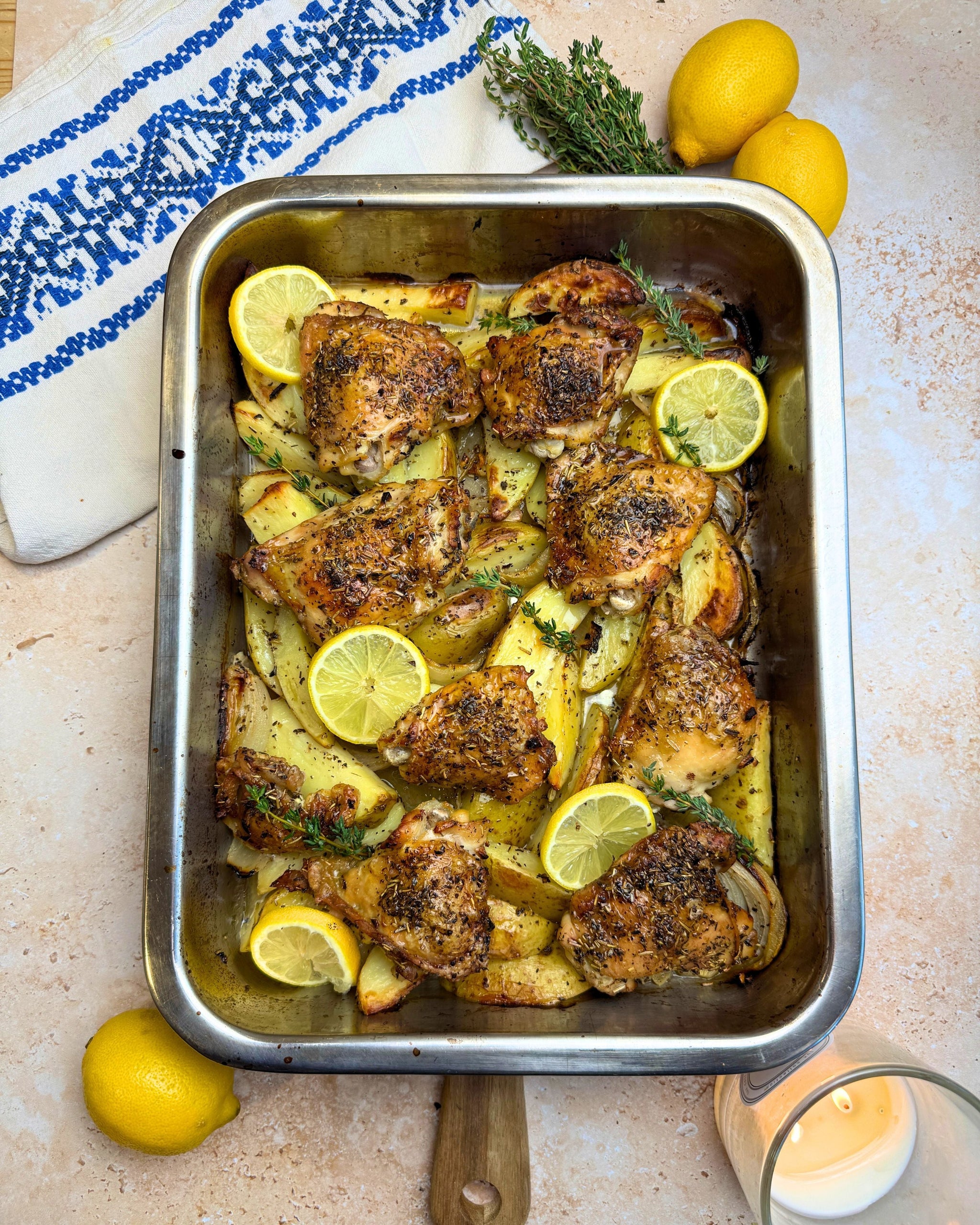 Greek Lemon Chicken & Potato Traybake