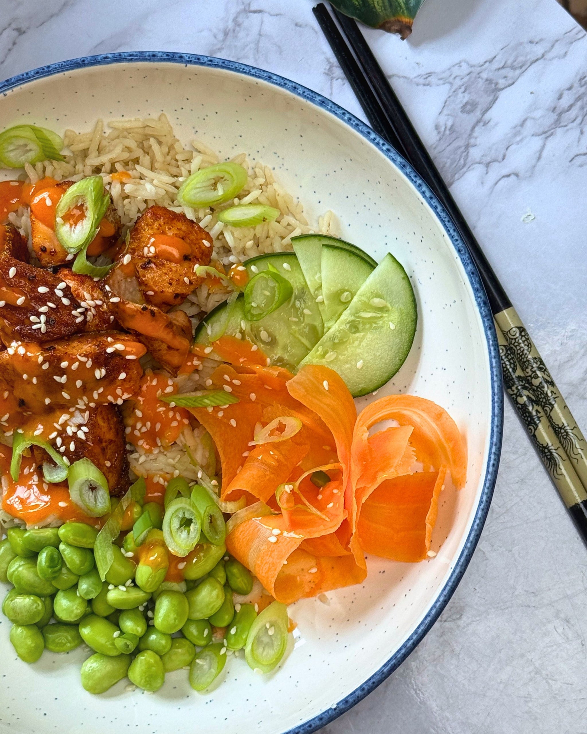 Sticky Bang Bang Salmon Bowl