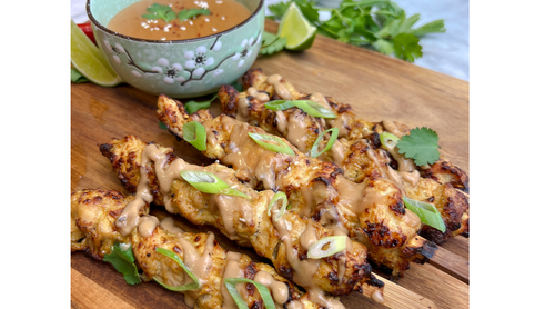 Delicious Air Fryer Satay Chicken Skewers