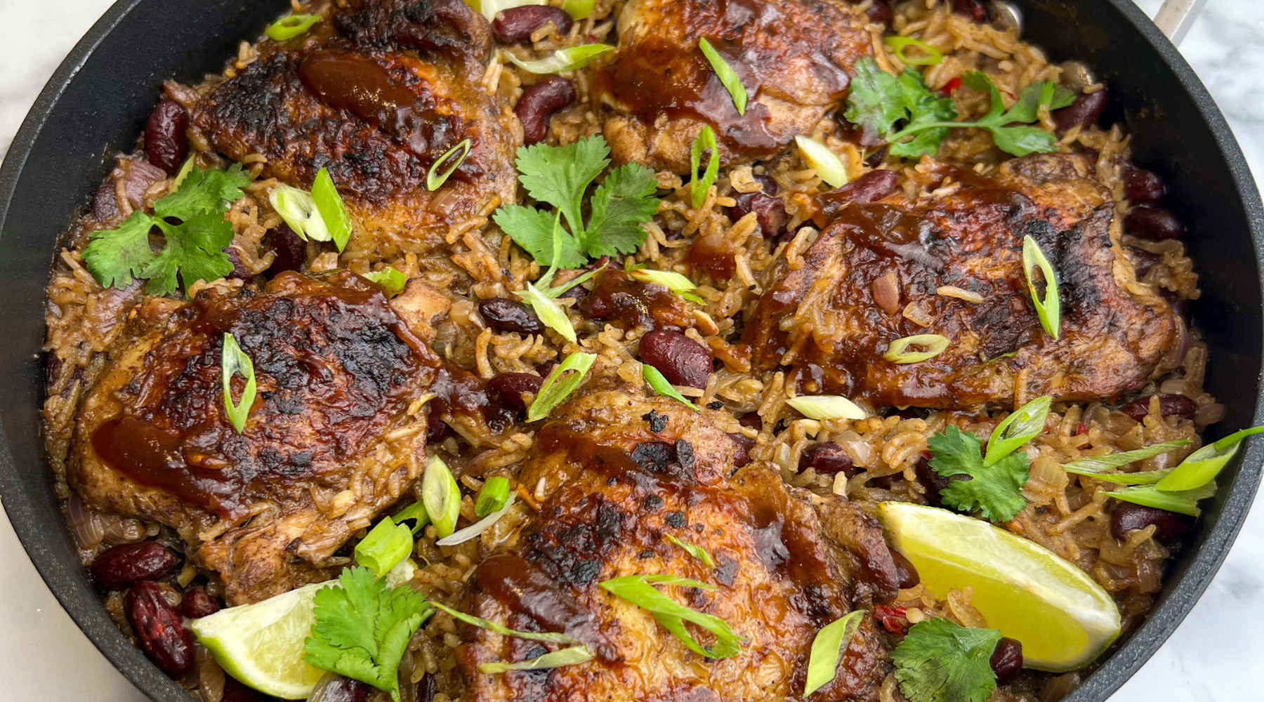 One Pot Jerk Chicken Rice & Peas by Archer Kitchen