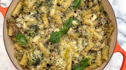 pesto broccoli pasta bake