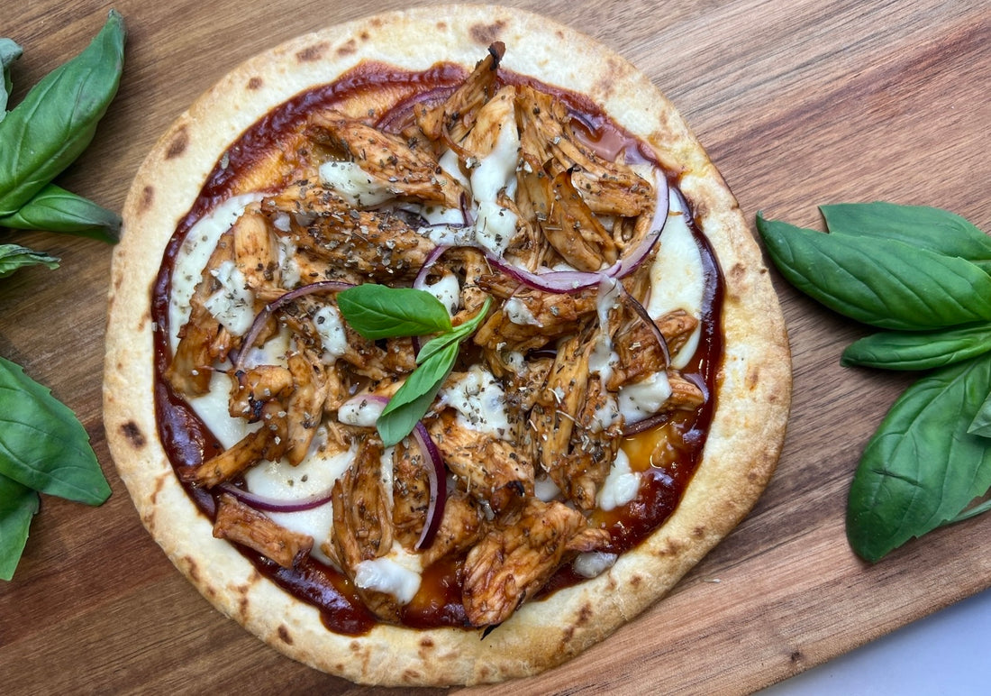 High Protein BBQ Chicken Flatbread Recipe by Food Blogger Archer Kitchen