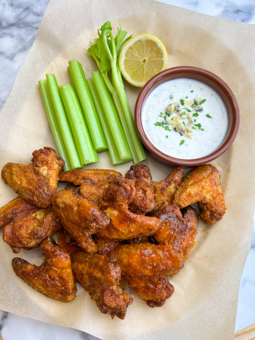 Easy Air-Fryer Buffalo Chicken Wings Recipe by Food Blogger Archer Kitchen