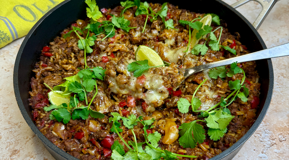 One Pan Cheesy Mexican Taco Rice