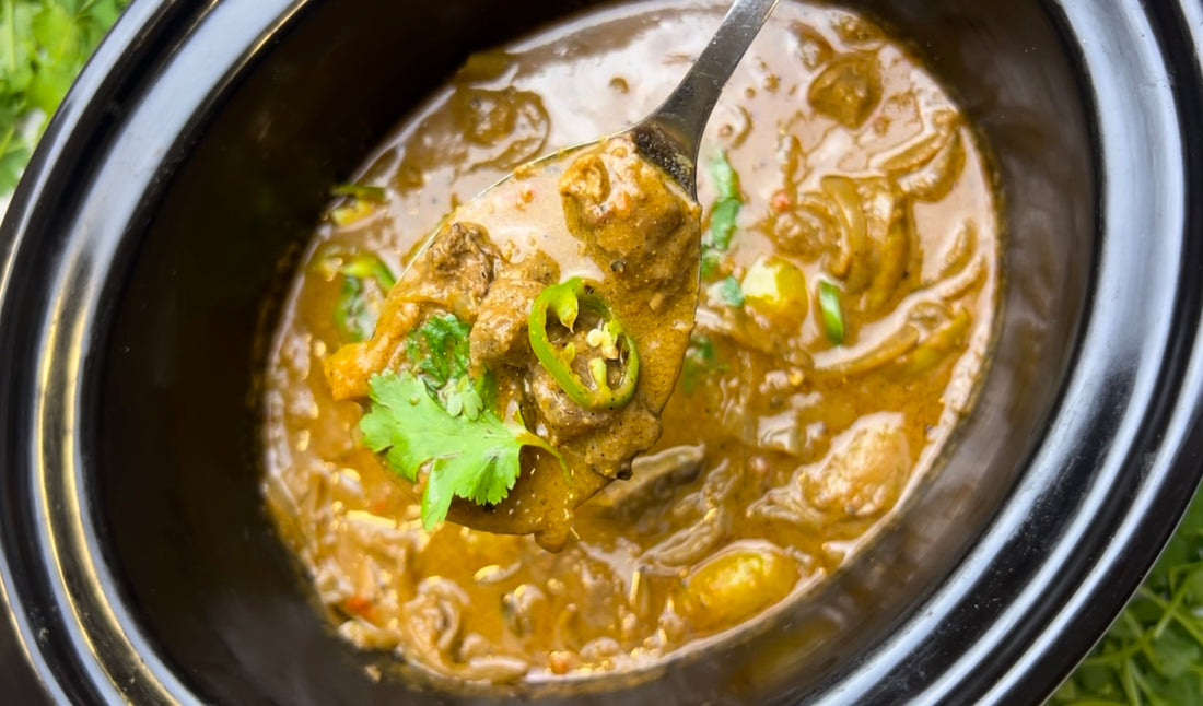 Slow Cooker Beef Curry Recipe by Food Blogger Archer Kitchen