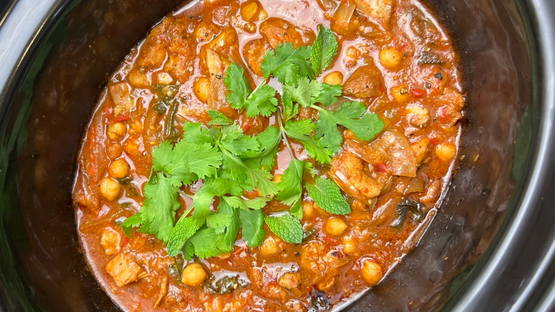 Slow Cooker Harissa Chicken Stew Recipe by Food Blogger Archer Kitchen