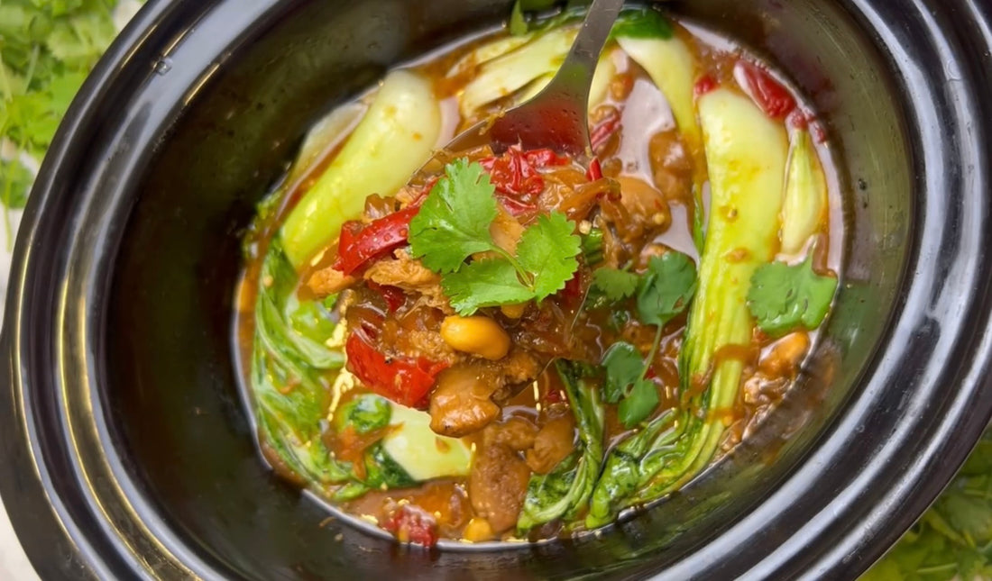 Slow Cooker Kung Pao Chicken Recipe by Food Blogger Archer Kitchen