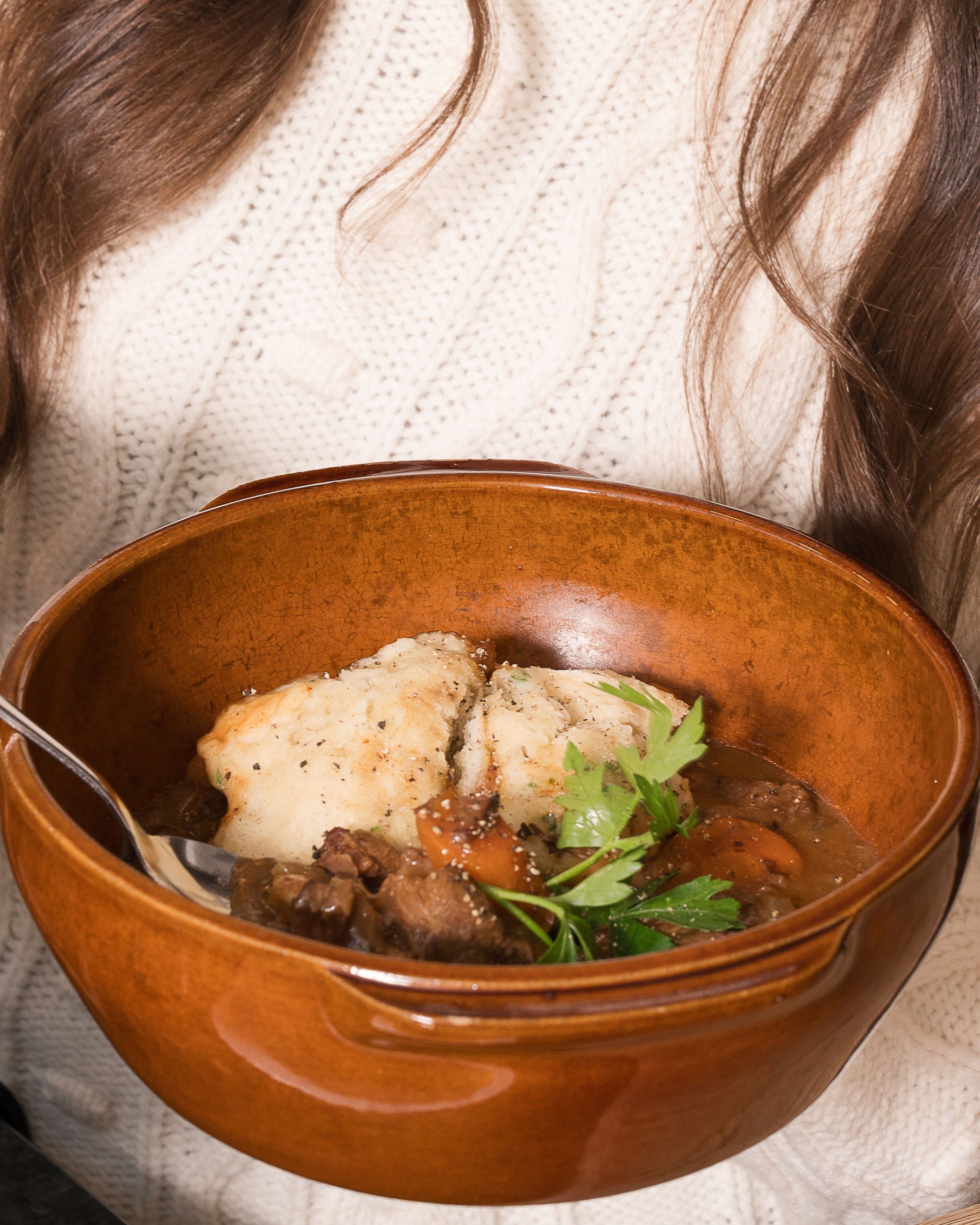 Slow-Cooker Beef & Ale Dumpling Stew Recipe by Food Blogger Archer Kitchen