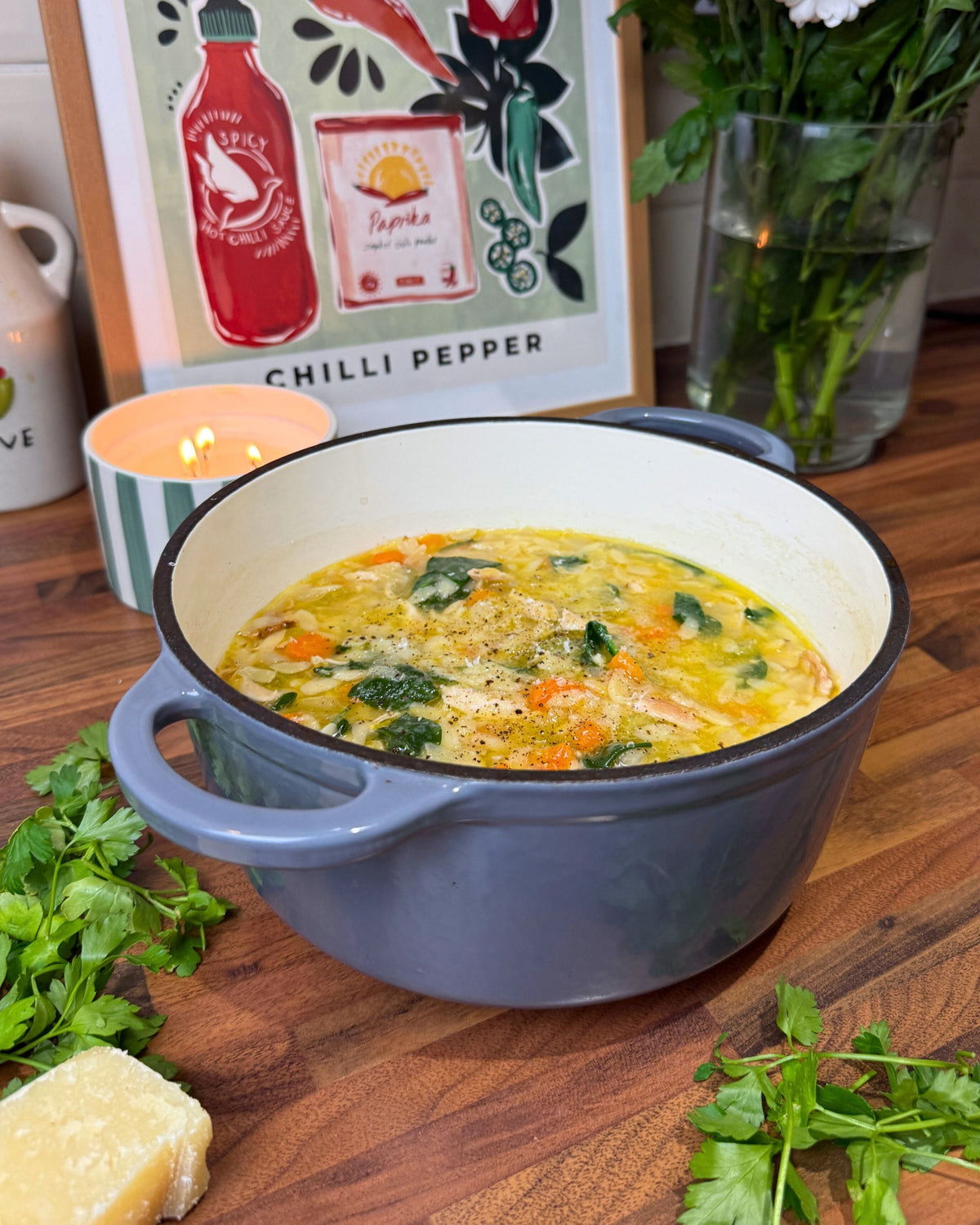 ‘Heal Me’ Lemon Chicken & Orzo Soup