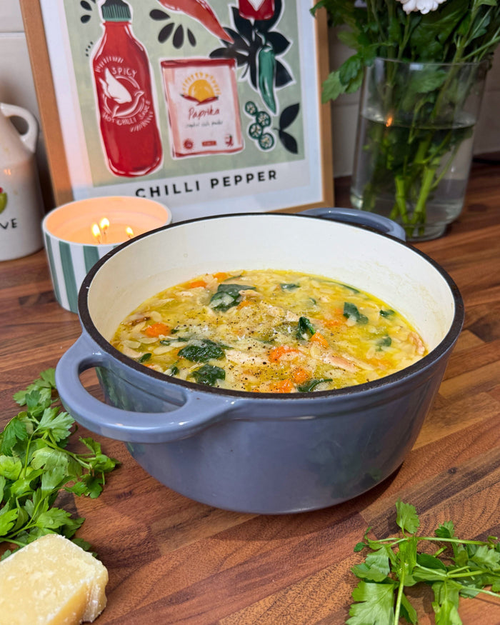 ‘Heal Me’ Lemon Chicken & Orzo Soup