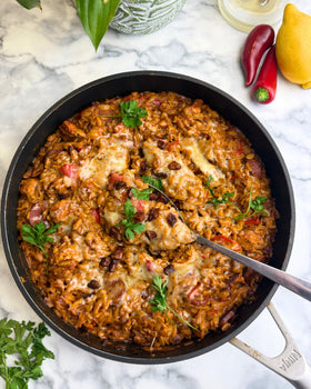chicken and chorizo orzo