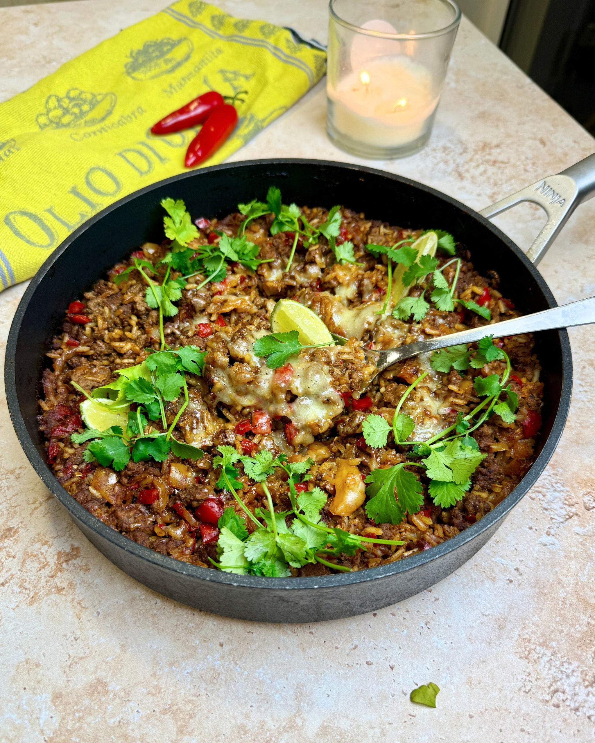 One Pan Mexican Beef Taco Rice