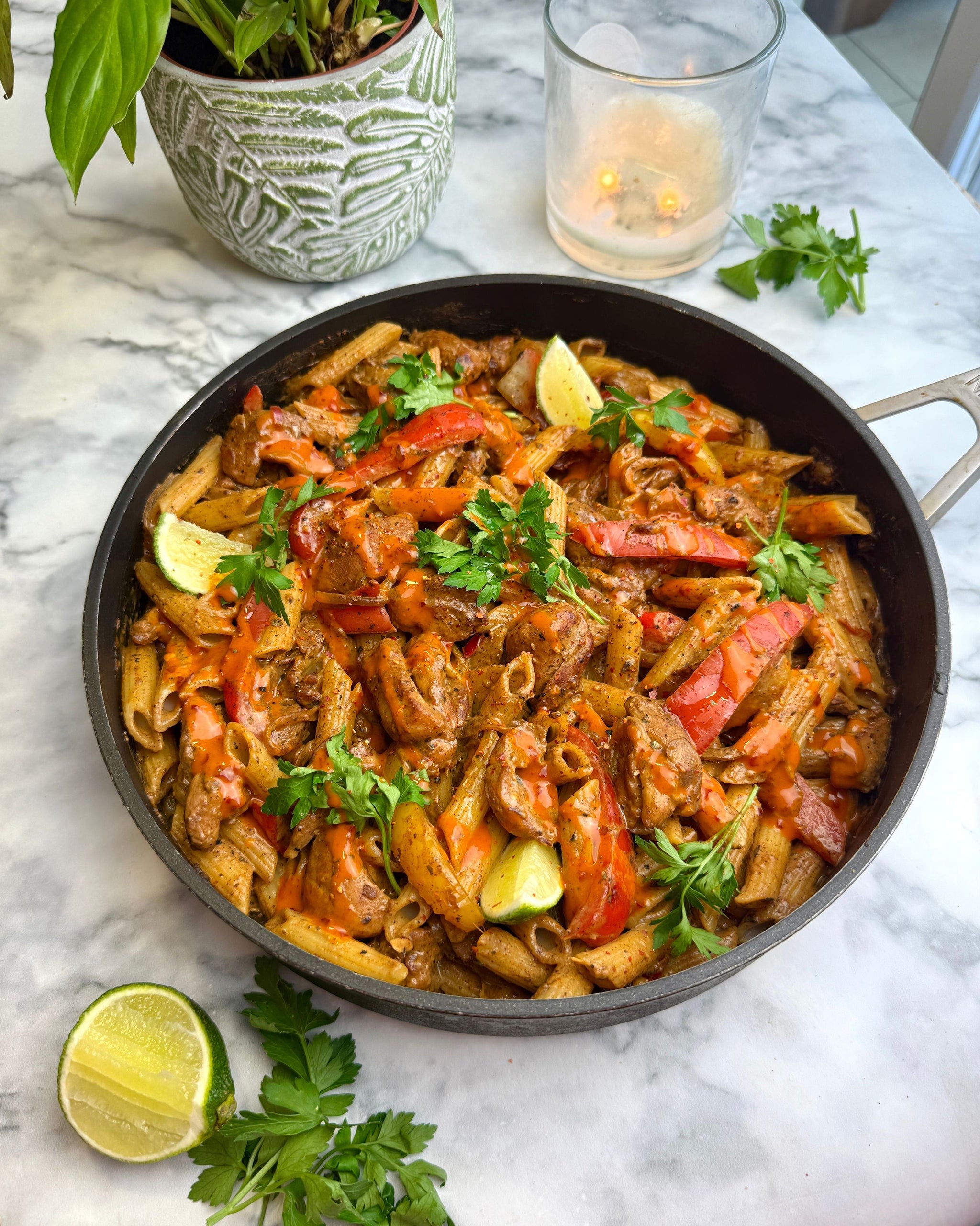 One Pan Creamy Peri Peri Chicken Pasta