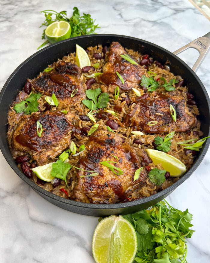 One Pan Jerk Chicken Rice & Peas | High-Protein Caribbean Dinner