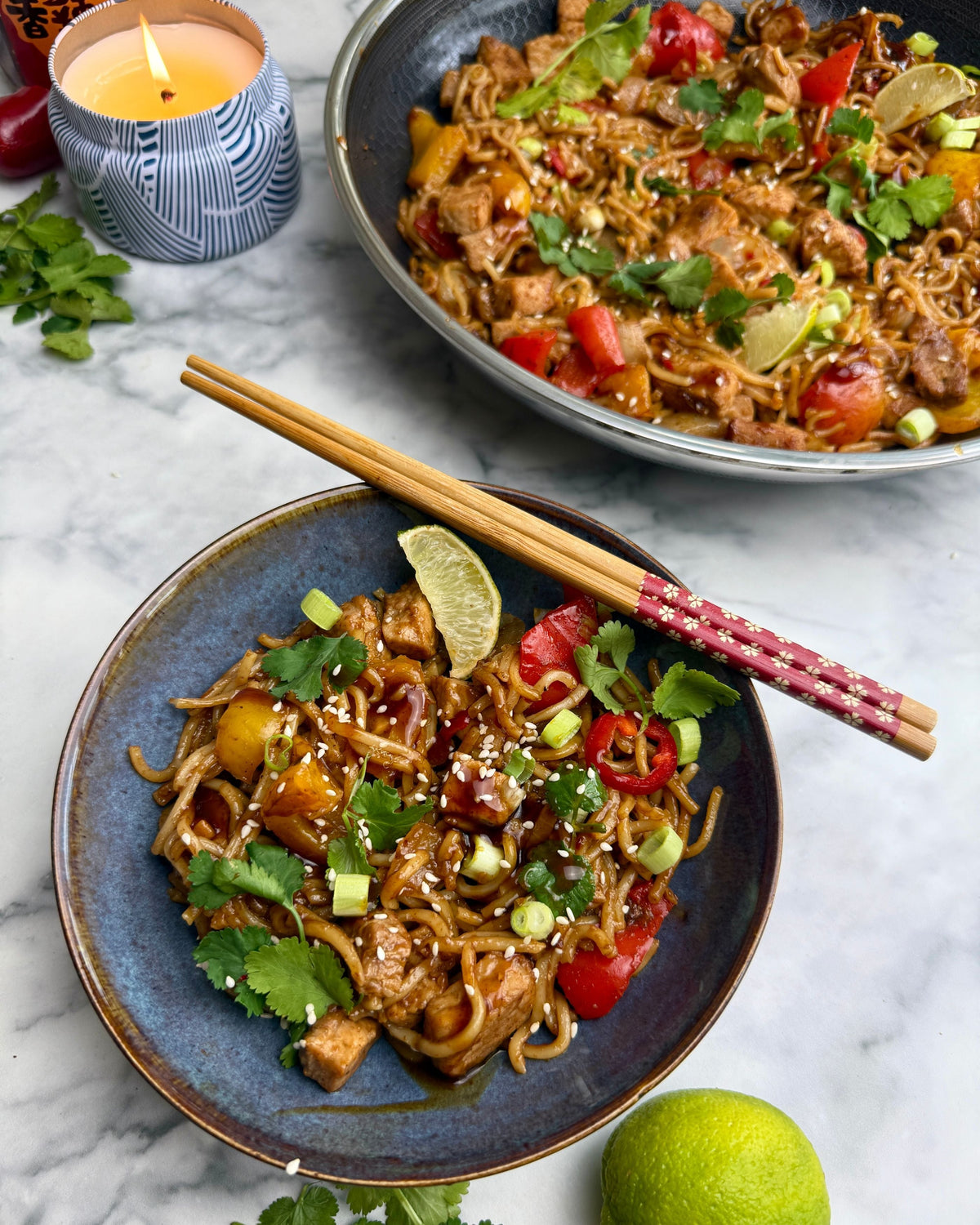 Sticky Teriyaki Pork Noodle Stir Fry